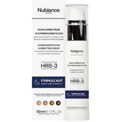 NUBIANCE Soin Correcteur d'Hyperpigmentation HRB-3, Crème Anti Tache Visage De Nuit