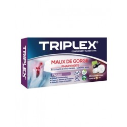 TRIPLEX MAUX DE GORGE 16 COMPRIMÉS CASSIS