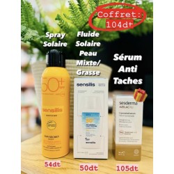 Coffret Sensilis: Spray solaire & fluide solaire + Cadeau Sérum Sesderma anti-taches